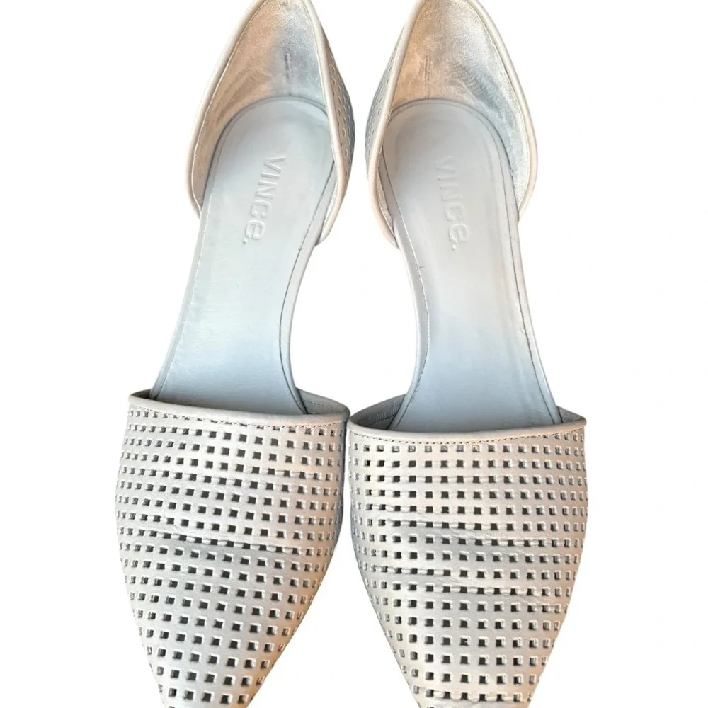 Vince Aurelian Gray Kitten Leather D’Orsay Heels I Size: 6.5M